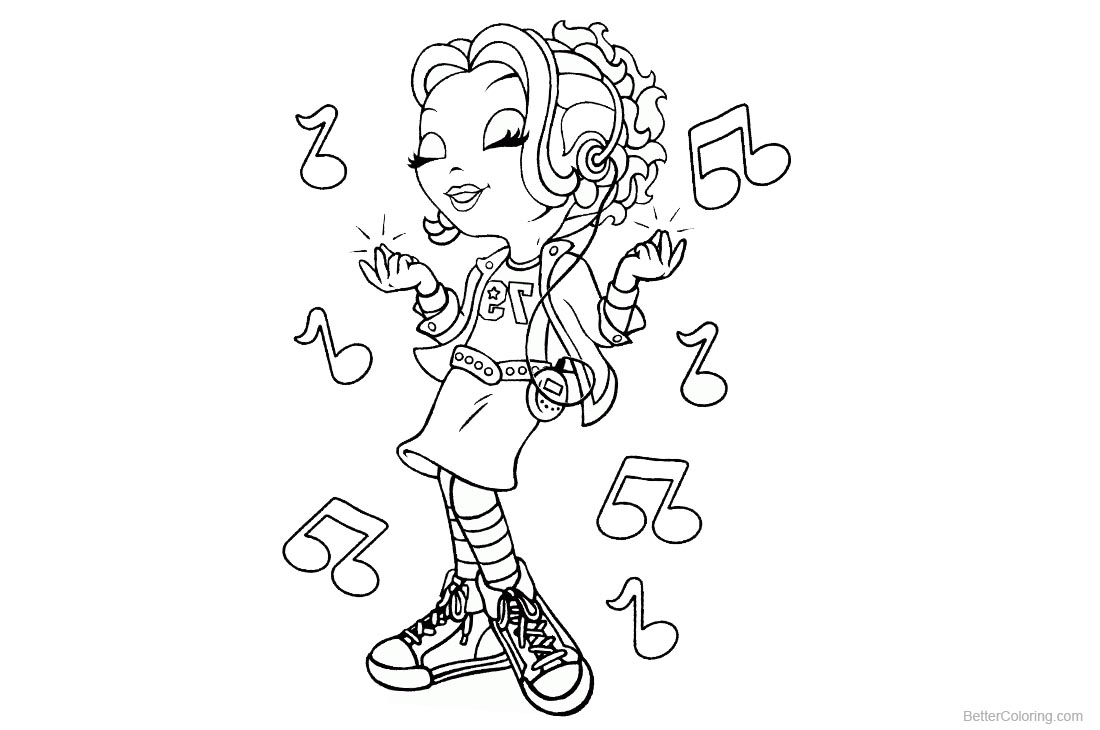 lisa frank coloring pages girl