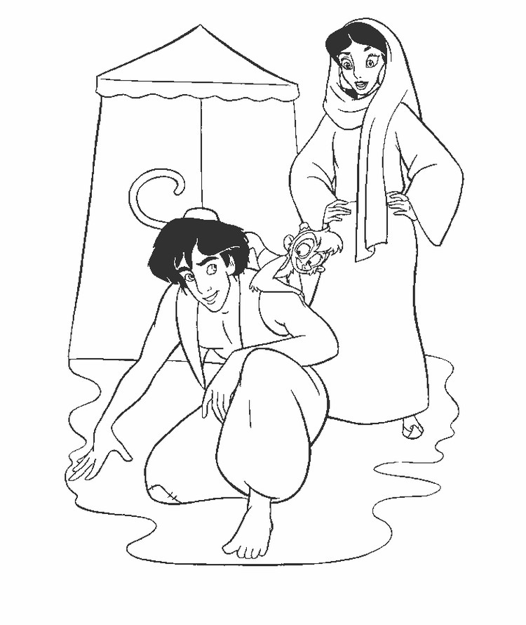 little aladdin coloring pages