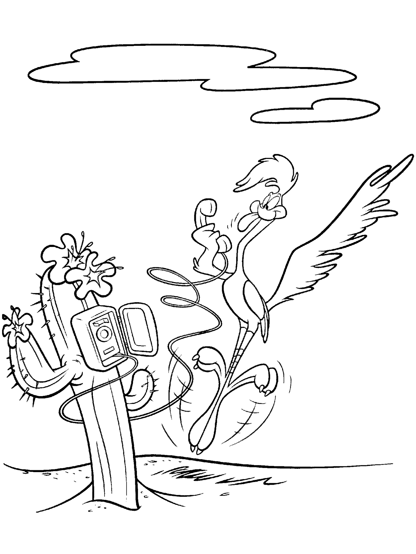 looney tunes coloring pages roadrunner