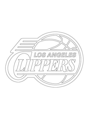 los angeles clippers logo coloring pages