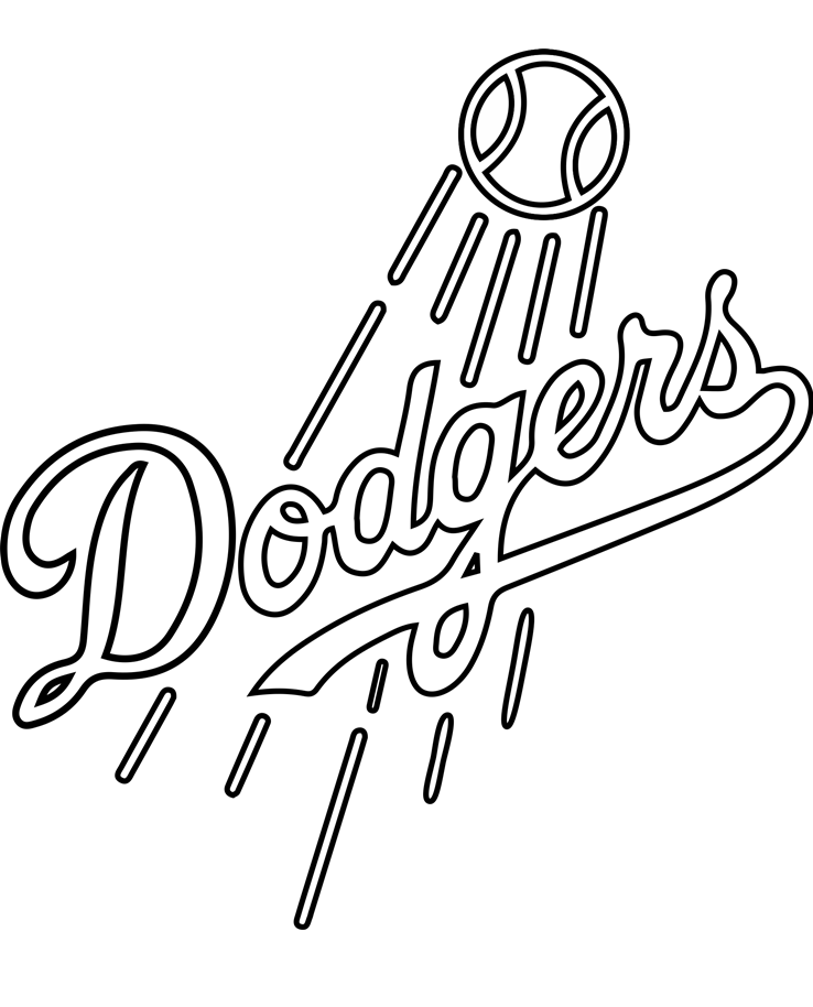 los angeles dodgers coloring pages