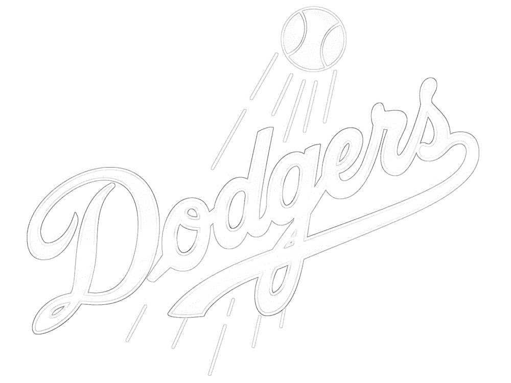 los angeles dodgers logo coloring pages