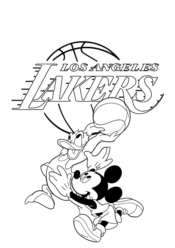 los angeles lakers coloring pages for kids