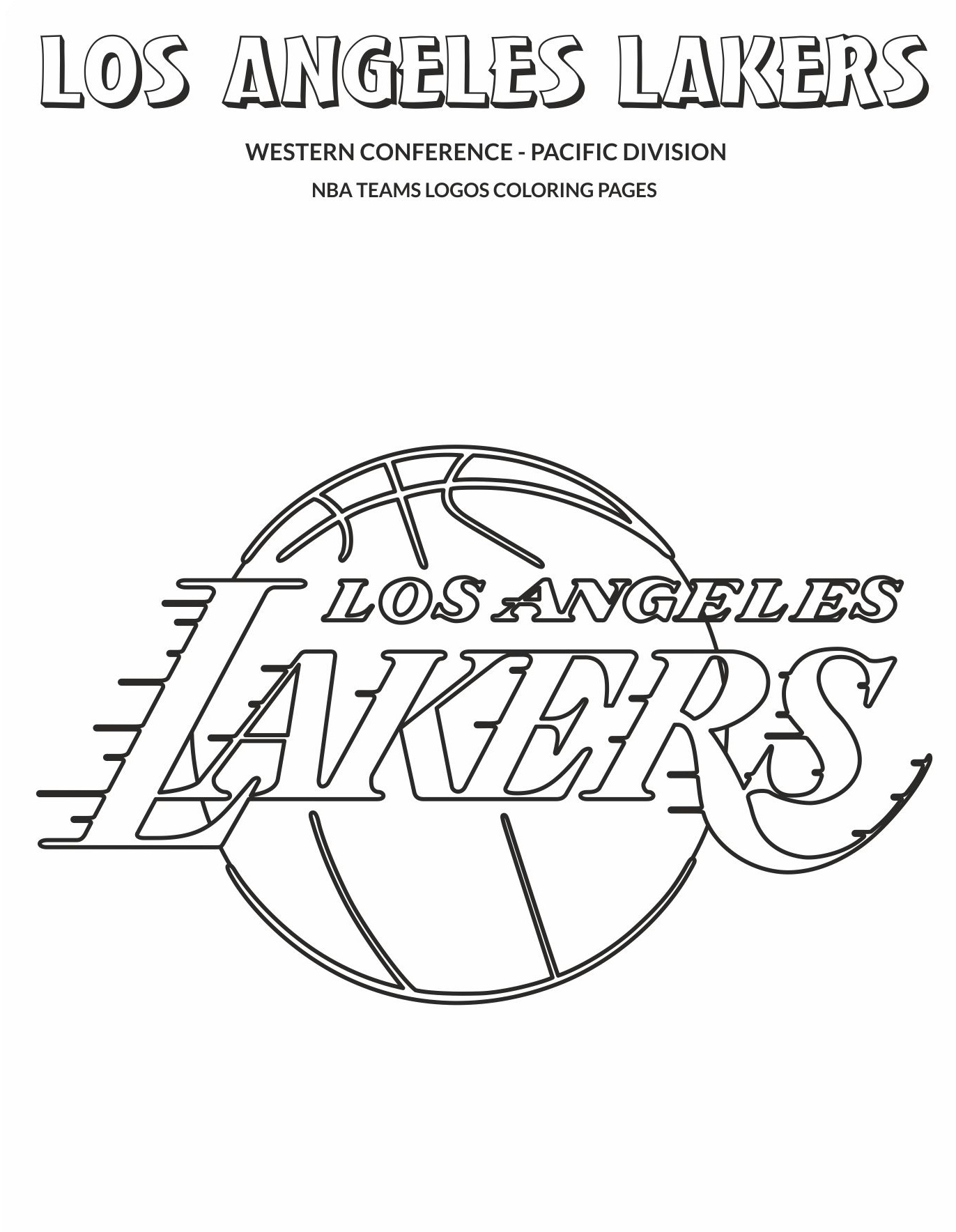 los angeles lakers logo coloring pages