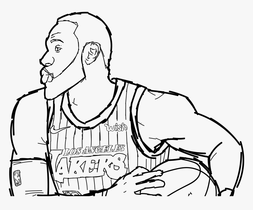 los angeles lakers player coloring pages