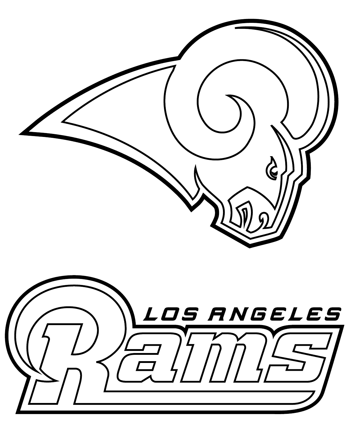 los angeles rams coloring pages