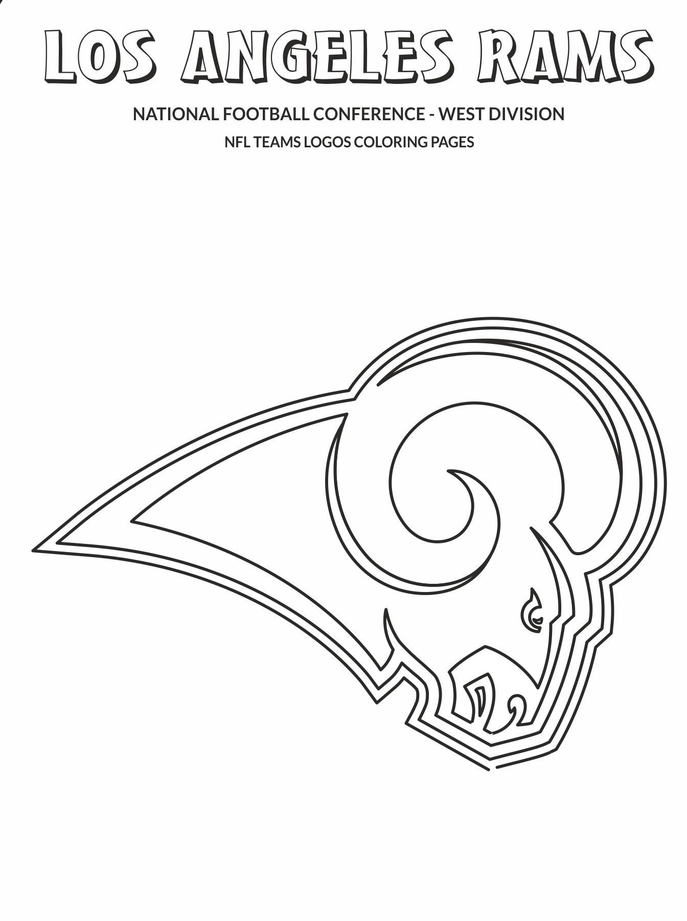 los angeles rams logo coloring pages