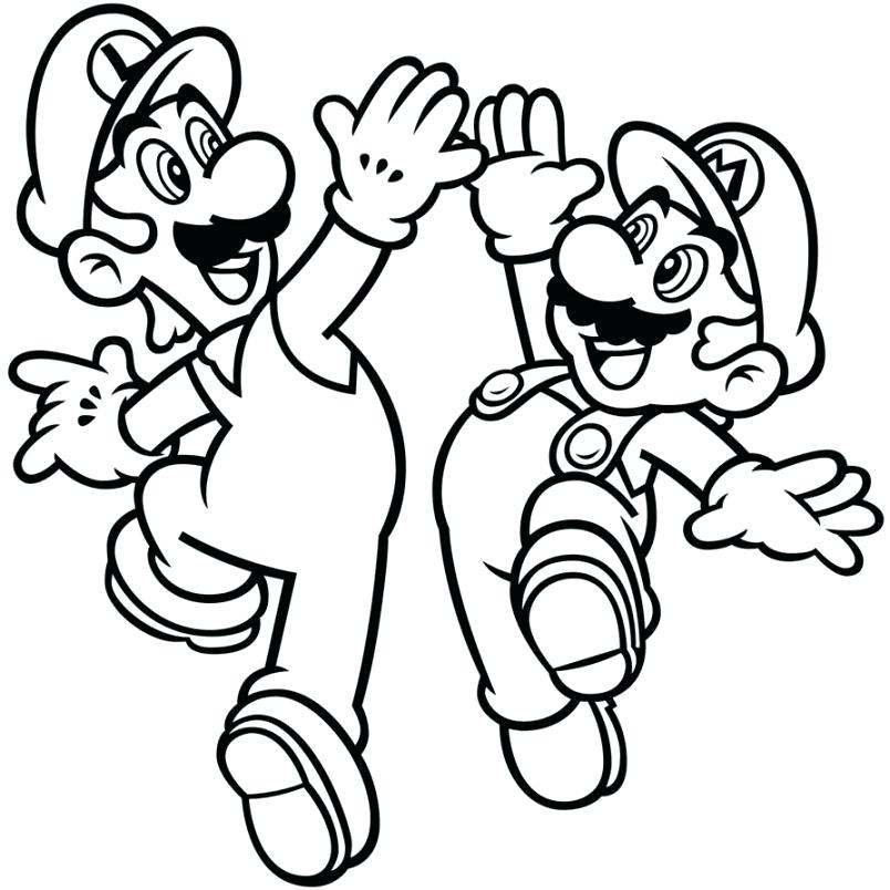 luigi and mario coloring pages