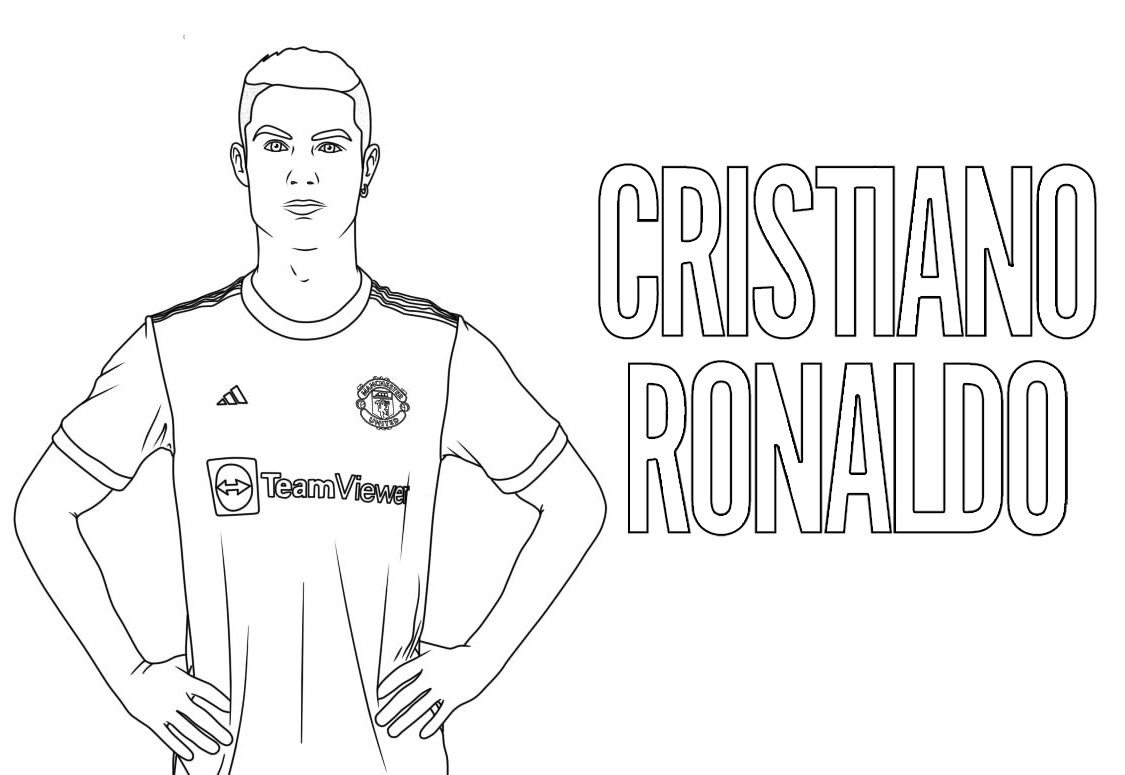 manchester united cr7 coloring pages