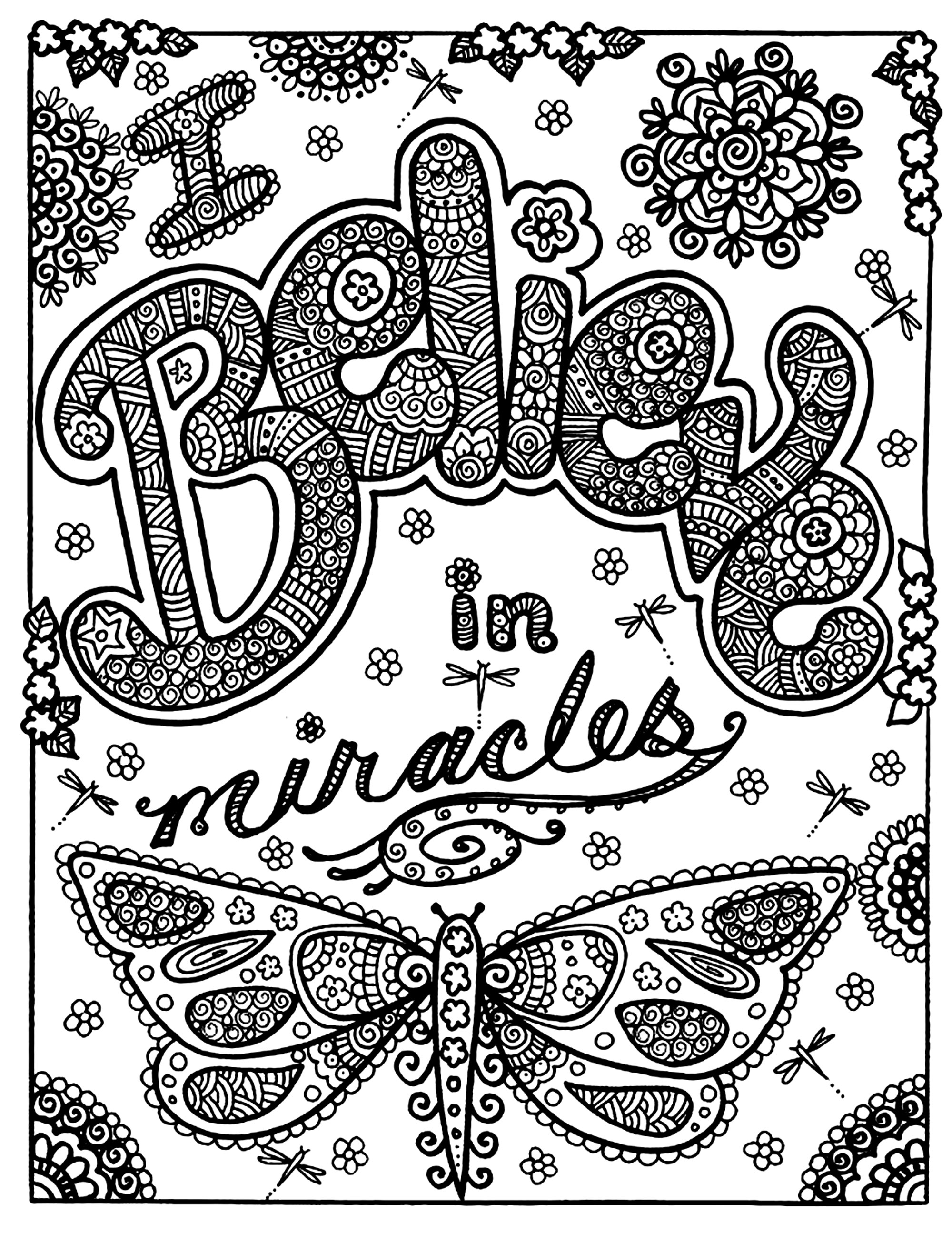 mandala quote coloring pages