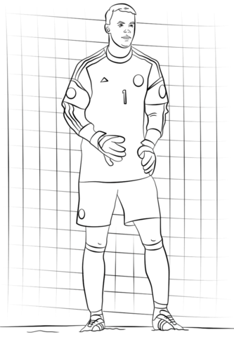manuel neuer bayern munchen coloring pages