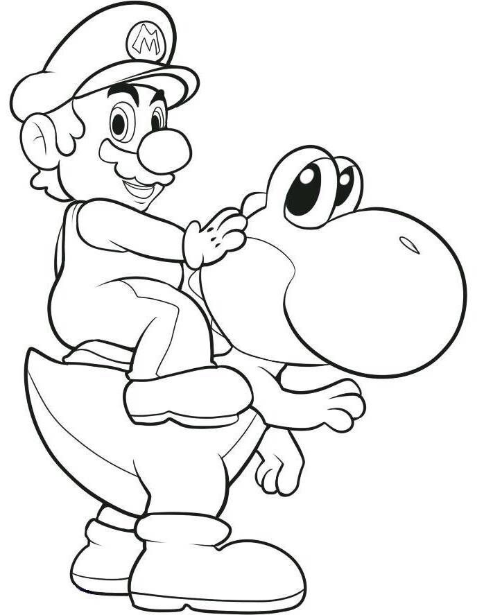 mario coloring pages printable