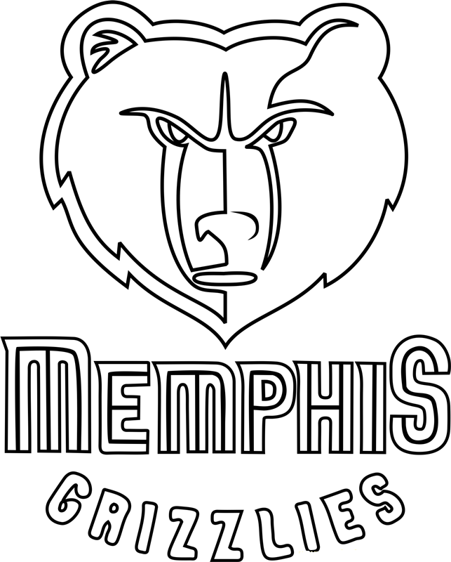 memphis grizzlies logo coloring pages
