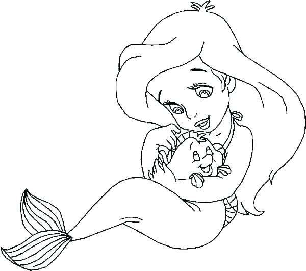 mermaid coloring pages for kids printable