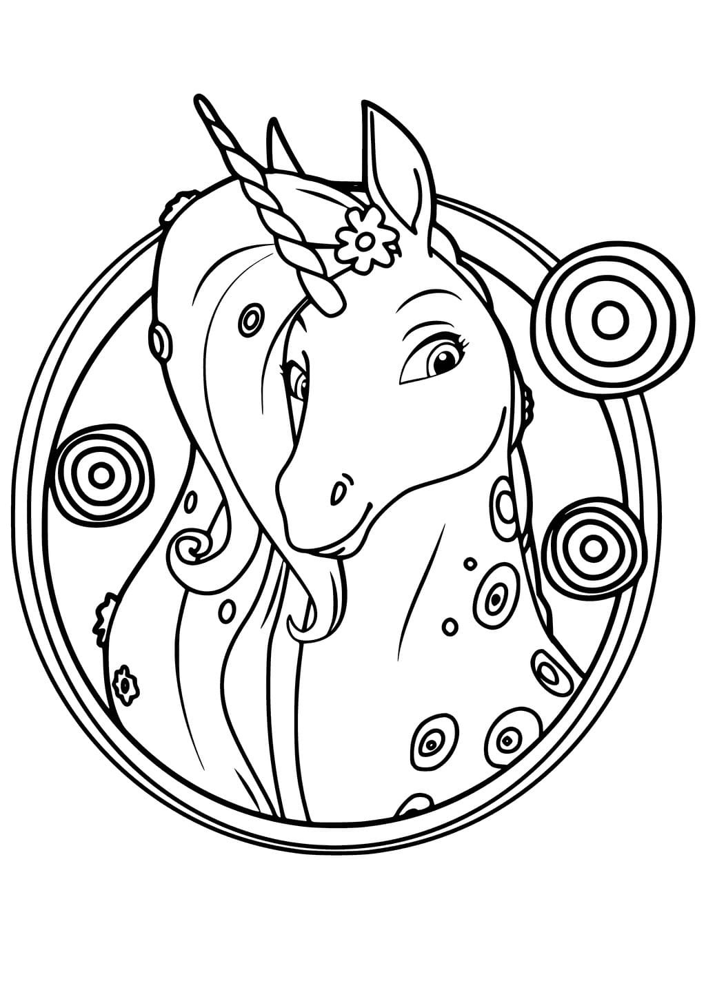 coloring pages for kids unicorn from mia and me