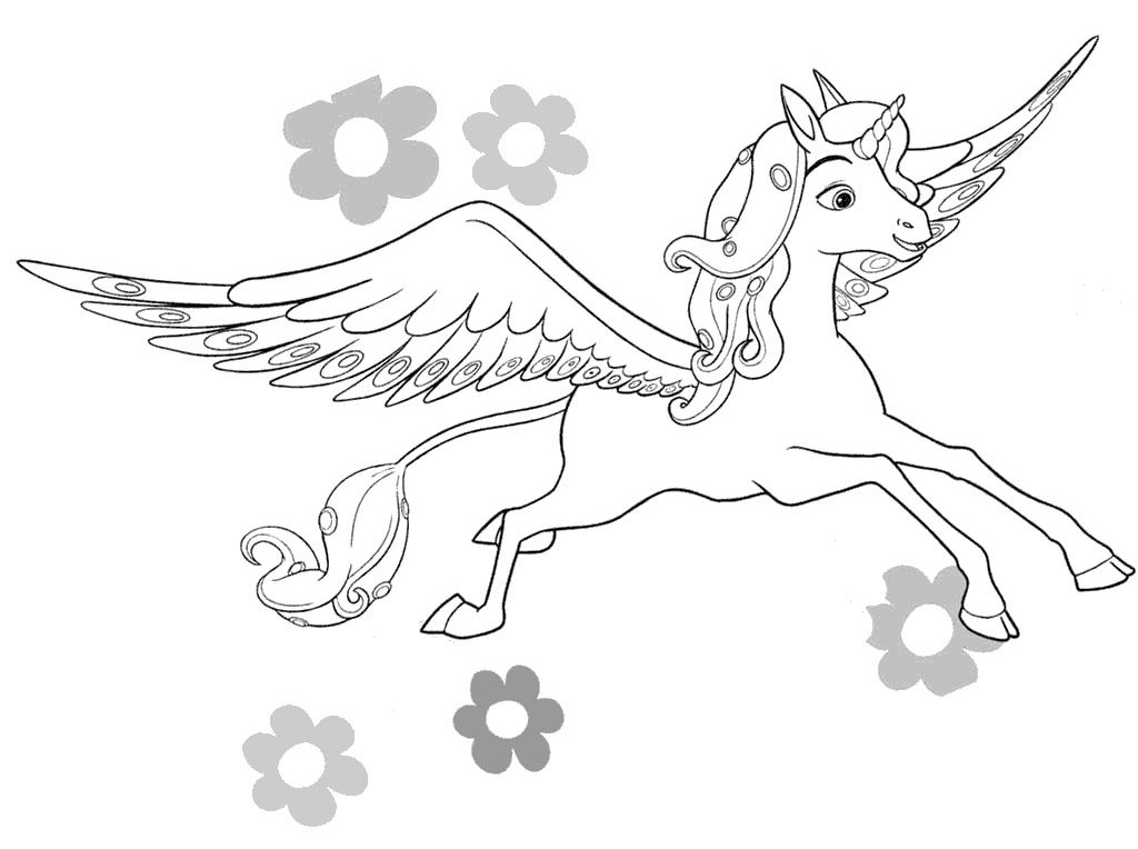 mia and me coloring pages black and white unicorn