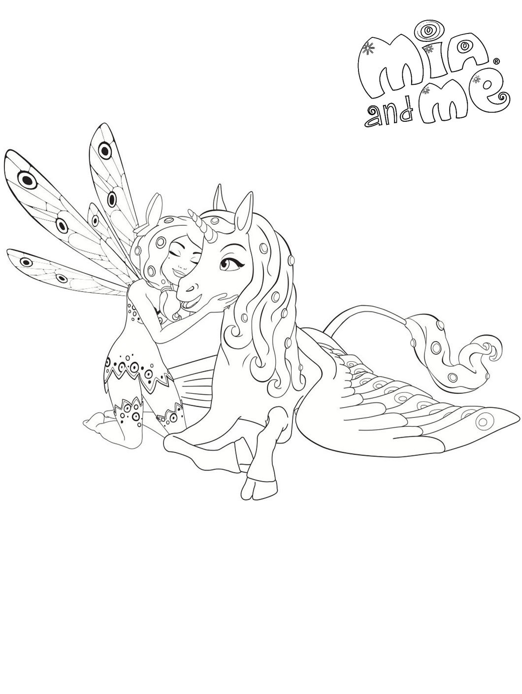 mia and me lyriana coloring pages