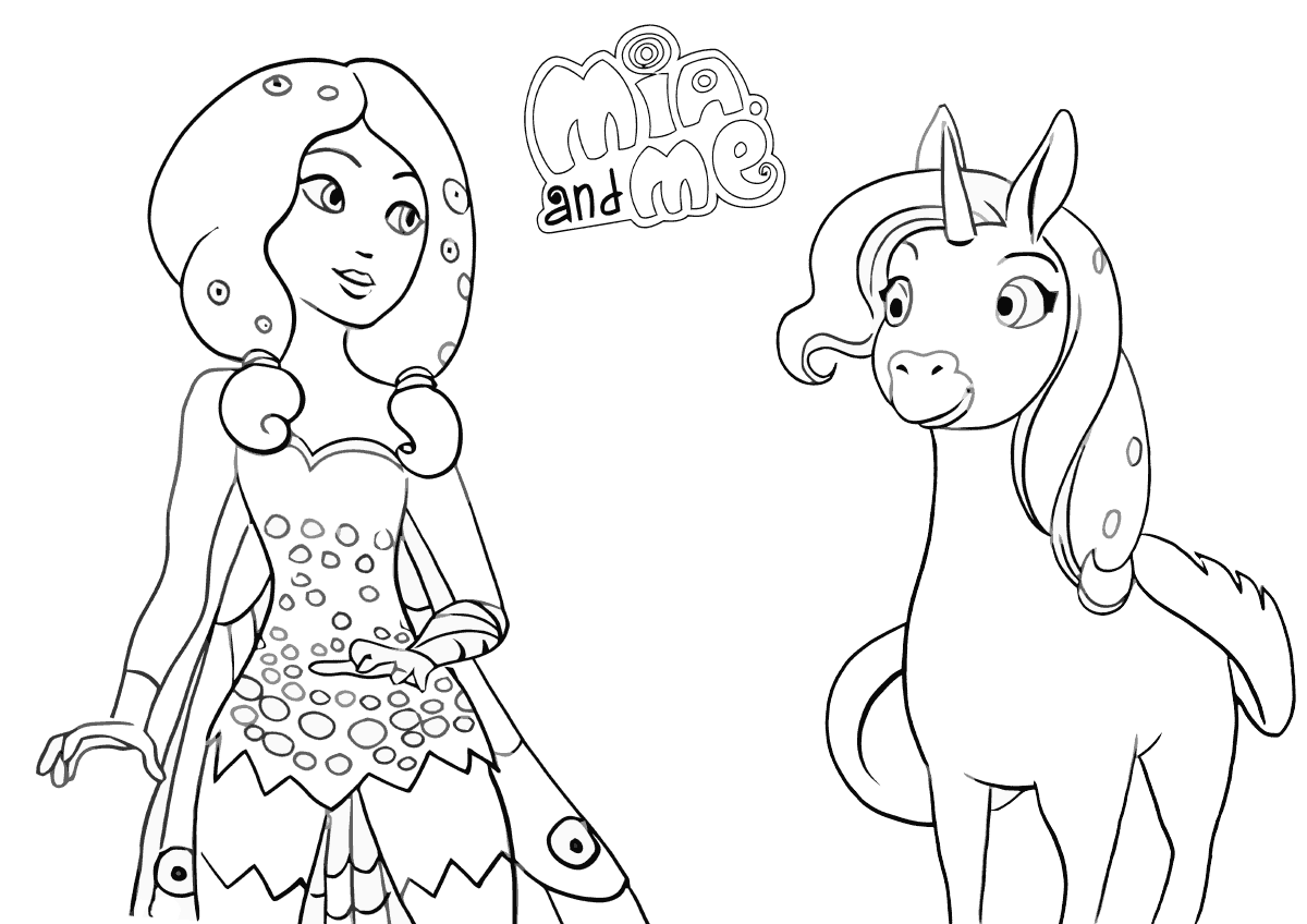 mia and me onchao coloring pages