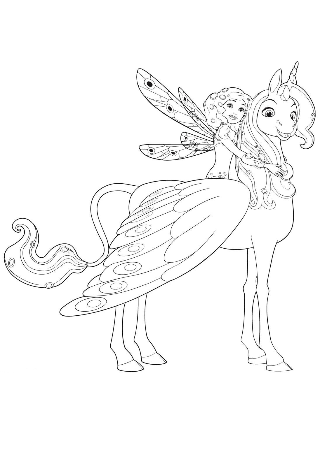 mia and me unicorn coloring pages