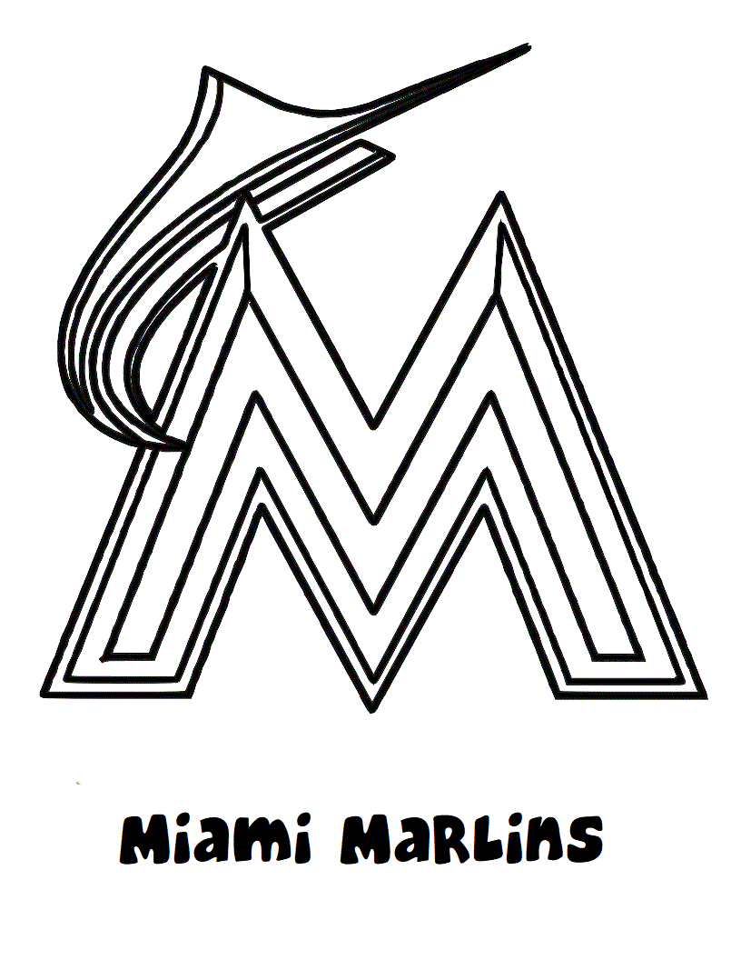 miami marlins coloring pages