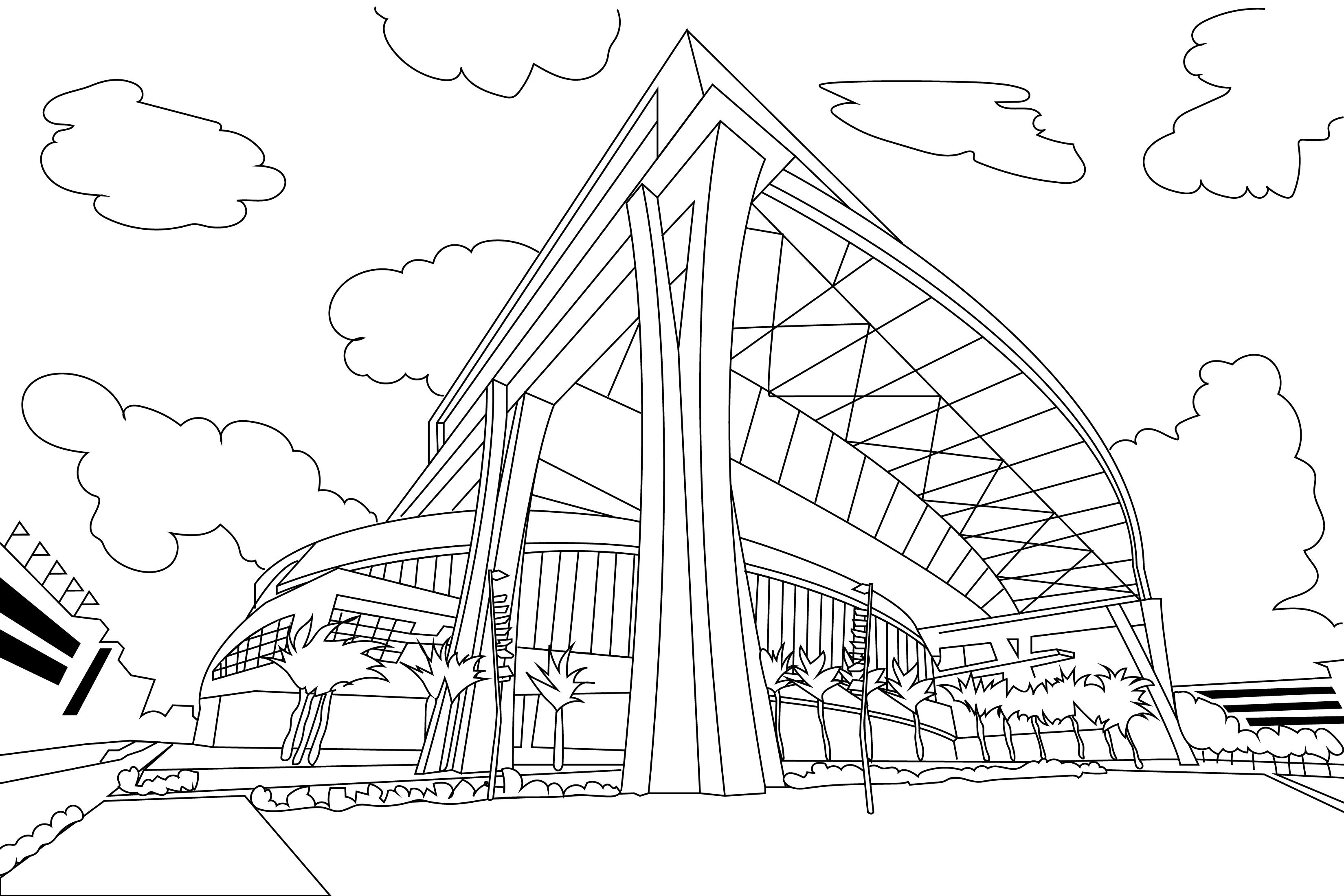 miami marlins stadium coloring pages