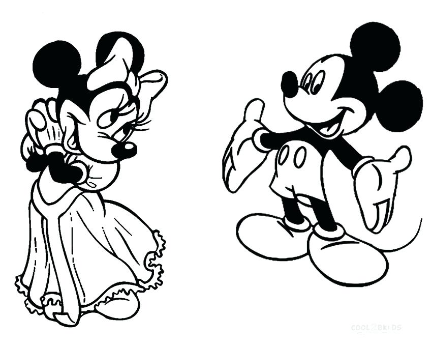 mickey and minnie mouse coloring pages 1