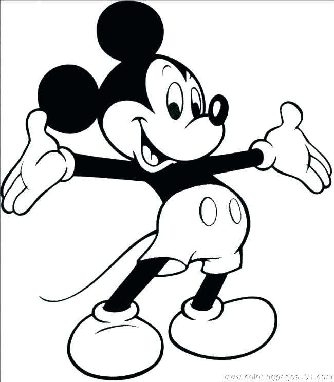 mickey mouse face coloring pages