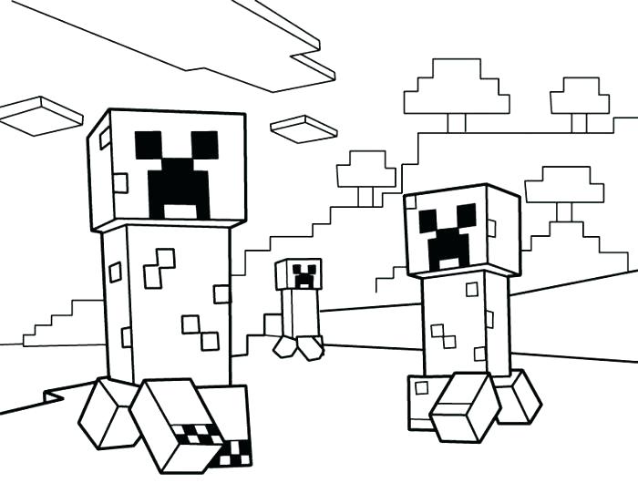 minecraft coloring pages creeper