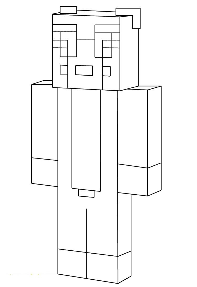 minecraft coloring pages stampy
