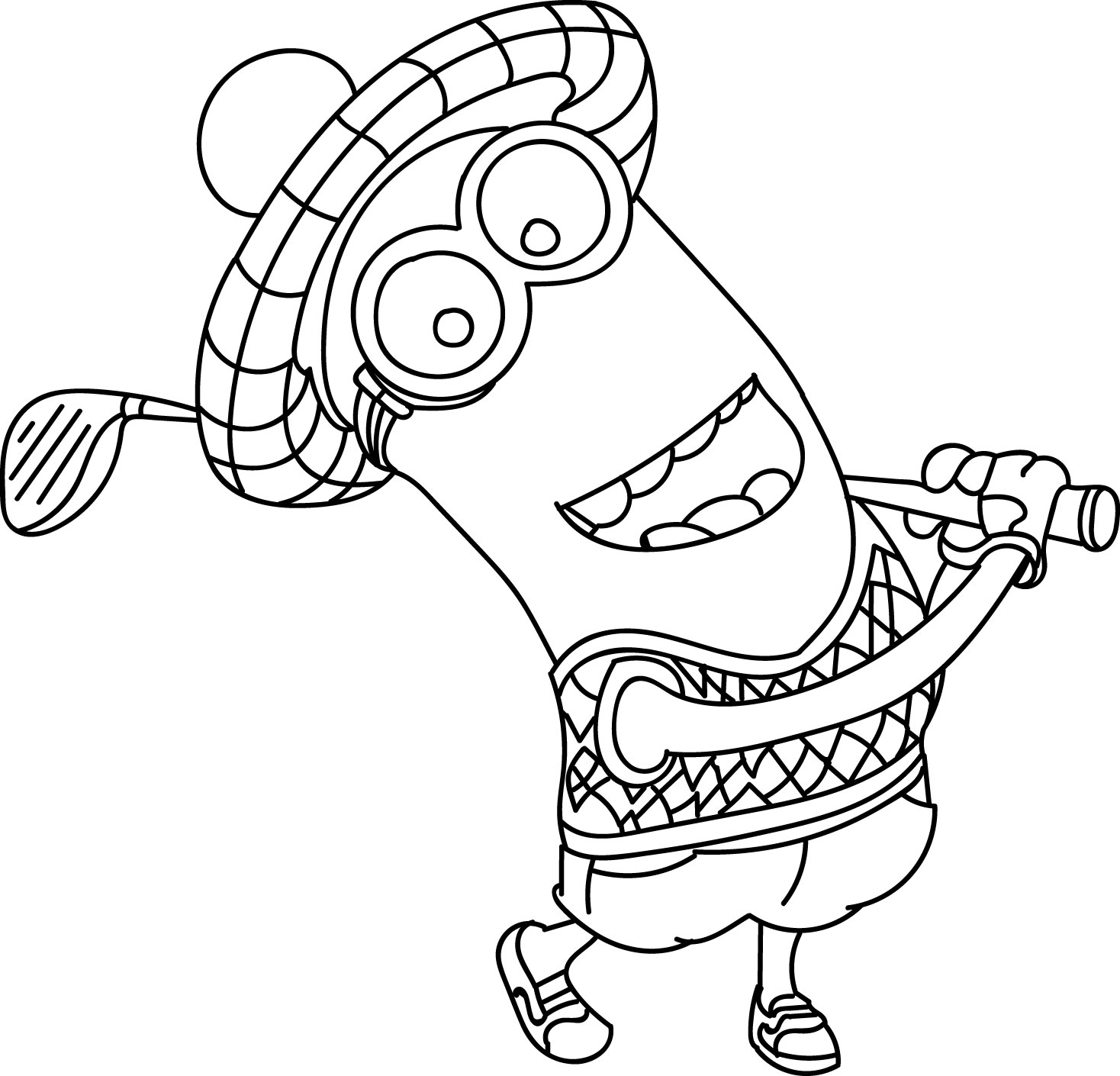 minion coloring pages golf