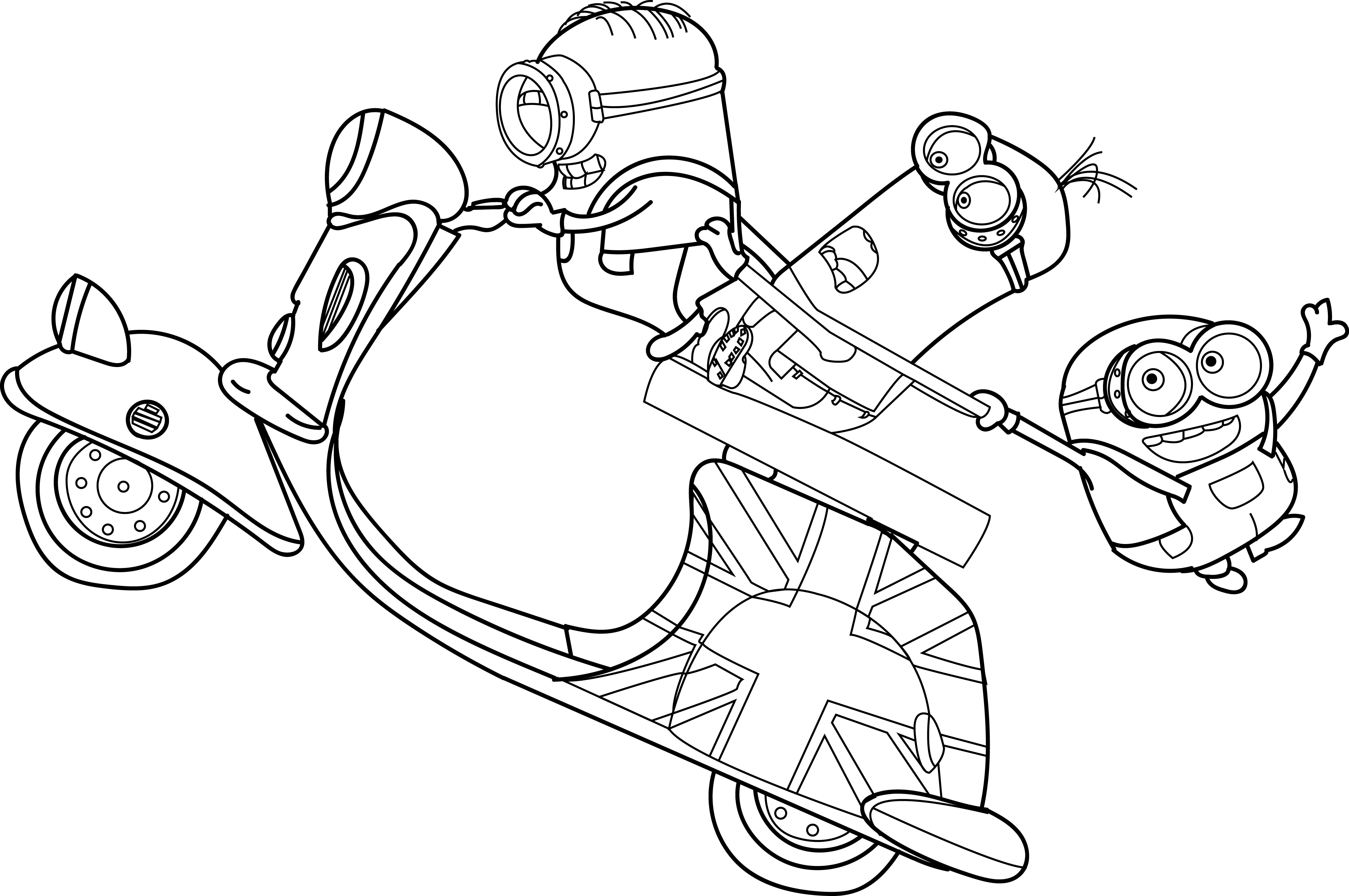 minion coloring pages printable color page