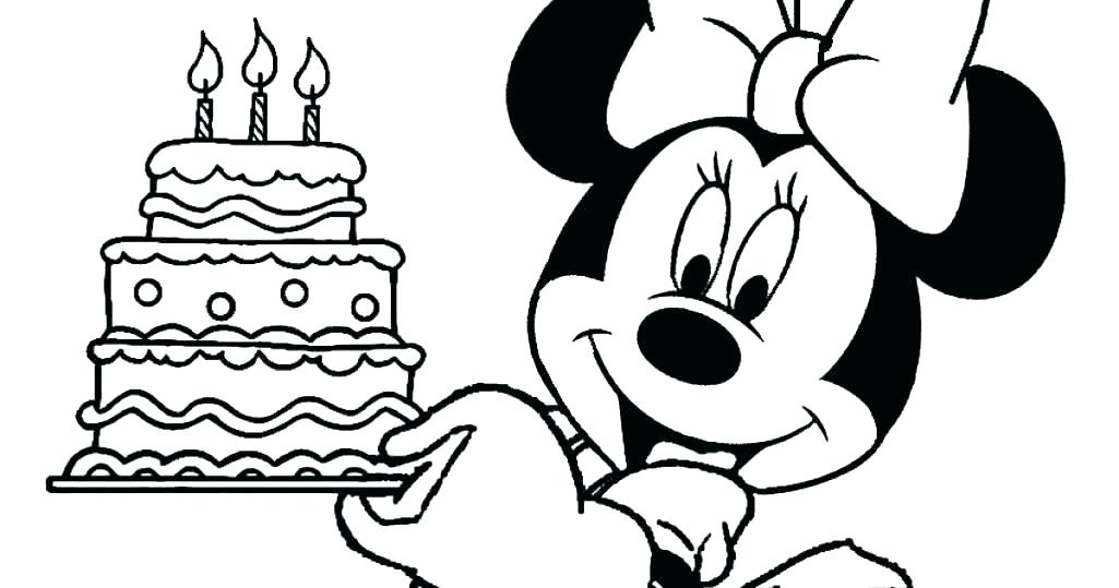 minnie mouse birthday coloring pages printable
