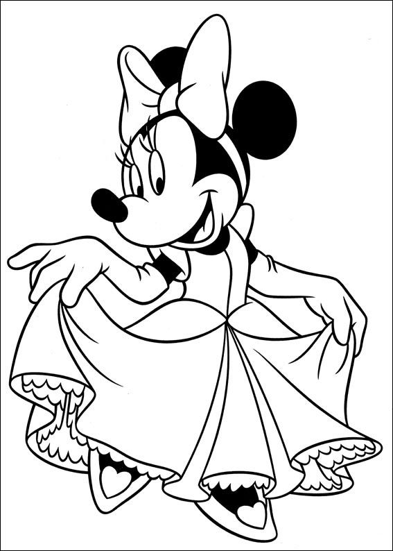 minnie mouse coloring pages for kids printable