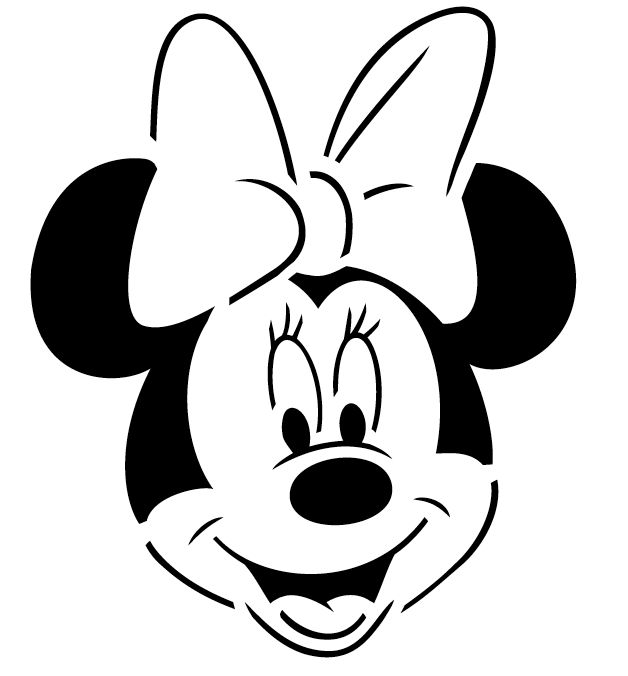 minnie mouse face coloring pages