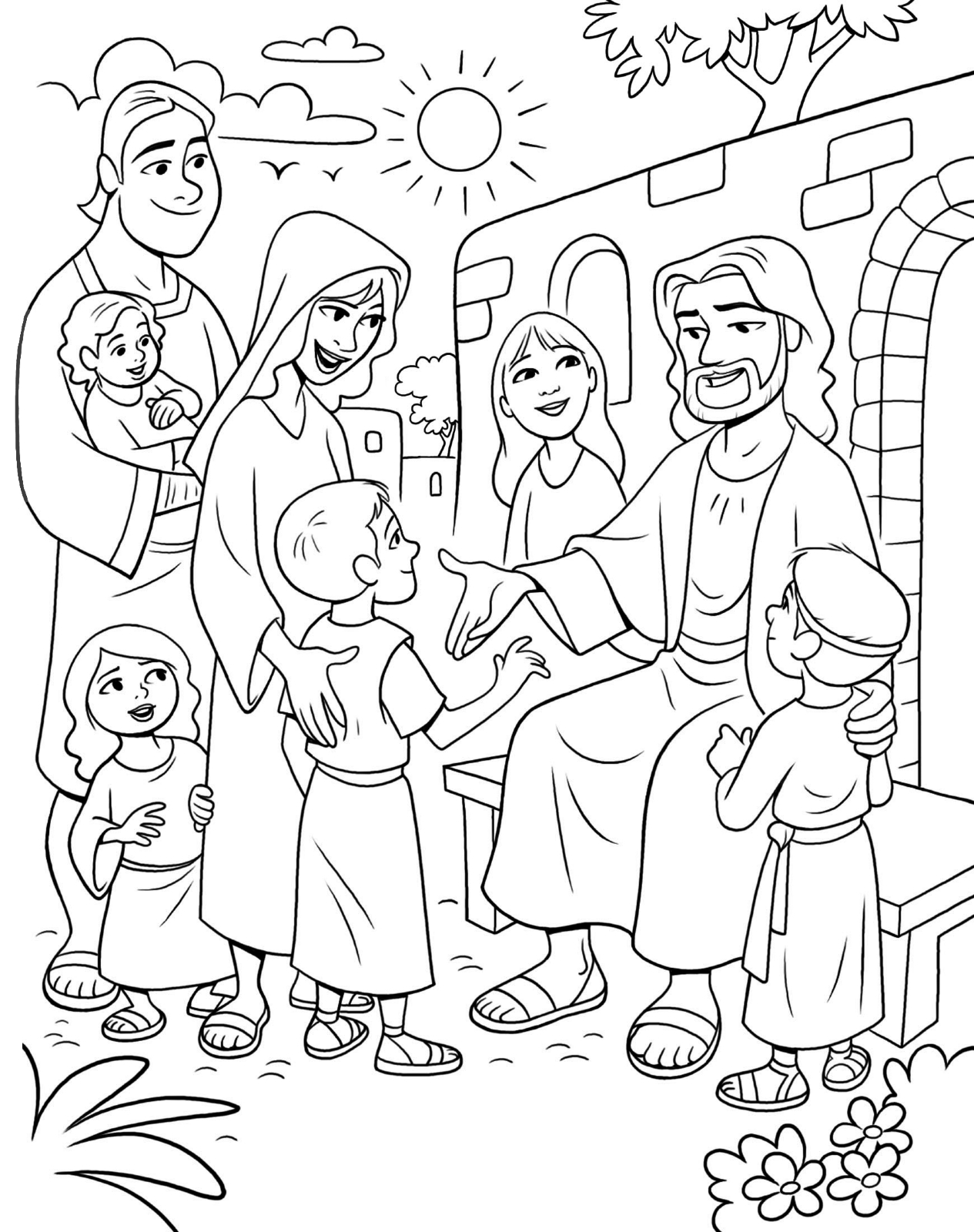miracles of jesus coloring pages