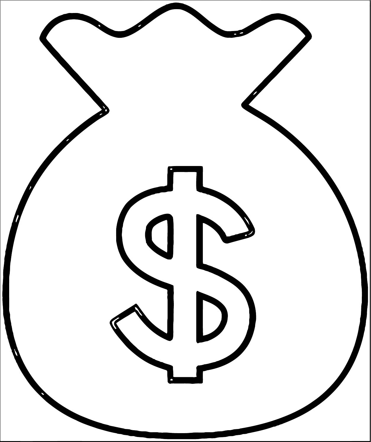 coloring pages about money