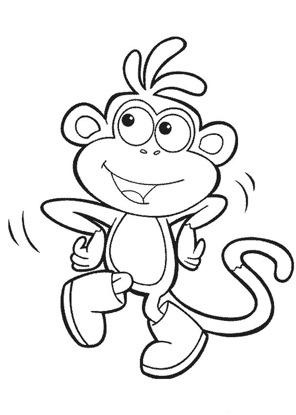 monkey coloring pages free printable