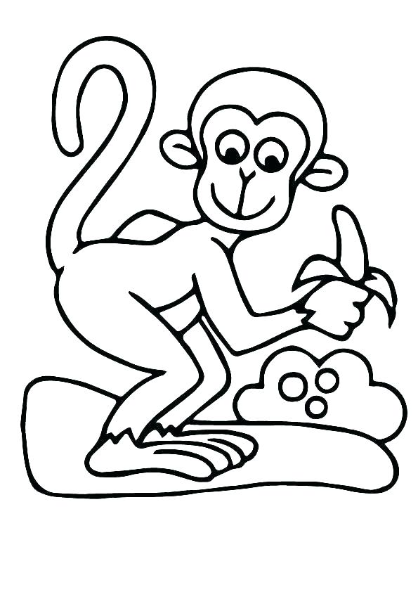 monkey coloring pages to print