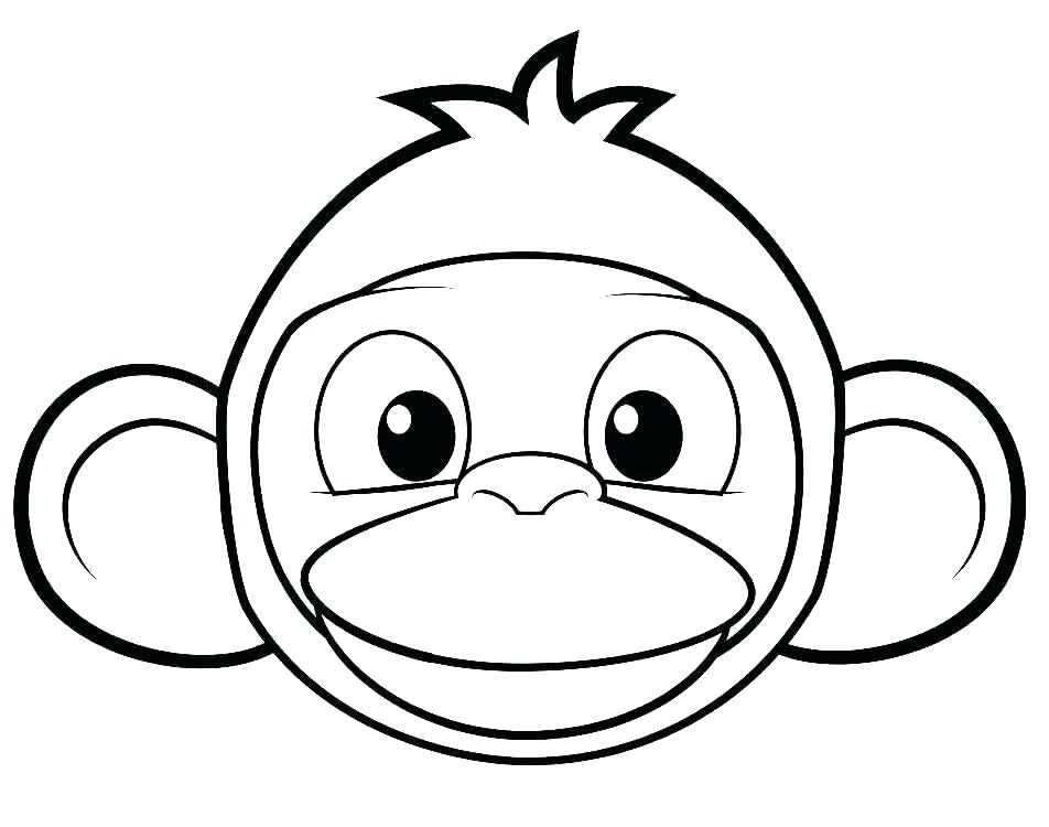 monkey face coloring pages