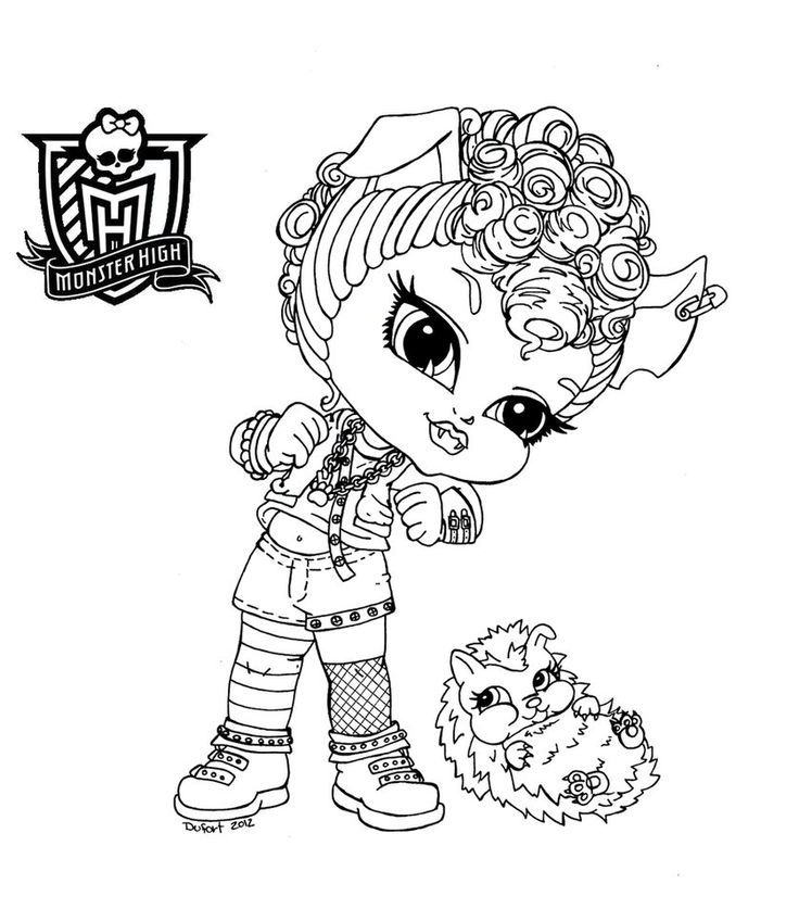 monster high coloring pages baby