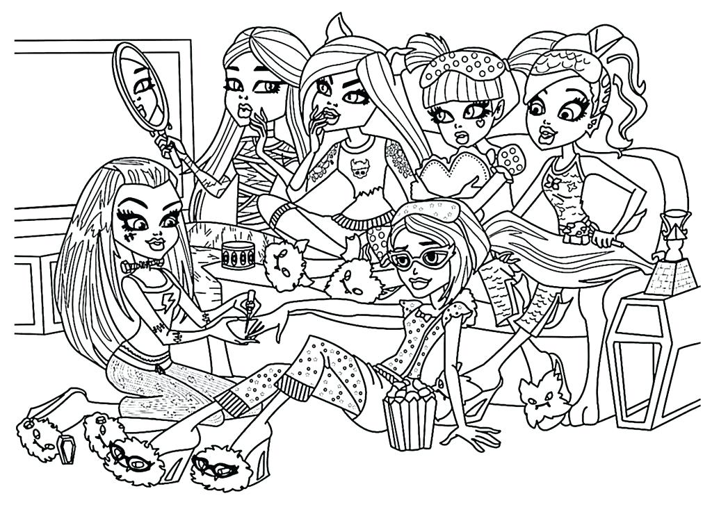 monster high coloring pages free