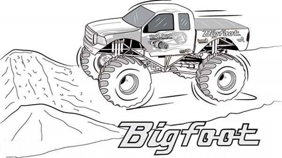 monster truck coloring pages for boys