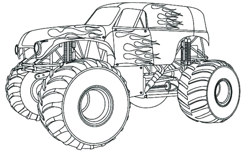 monster truck coloring pages to print out