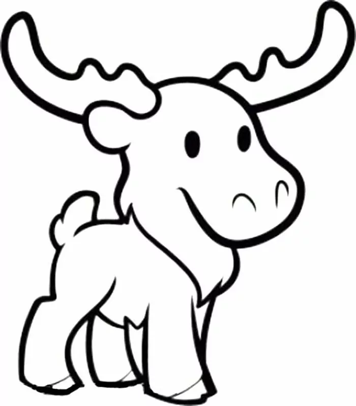 baby moose coloring pages