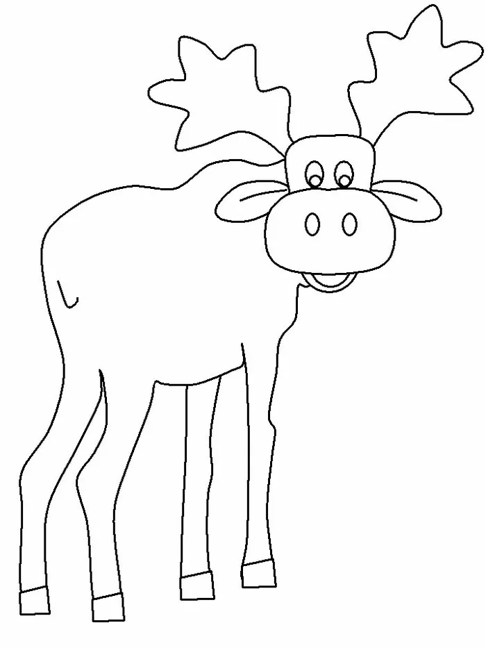 coloring pages for kids moose