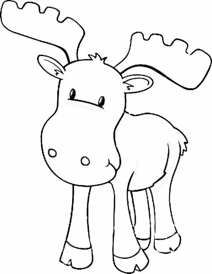 cute moose coloring pages