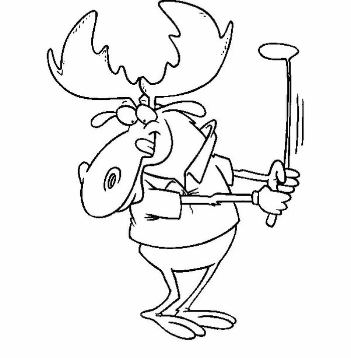 happy moose coloring pages