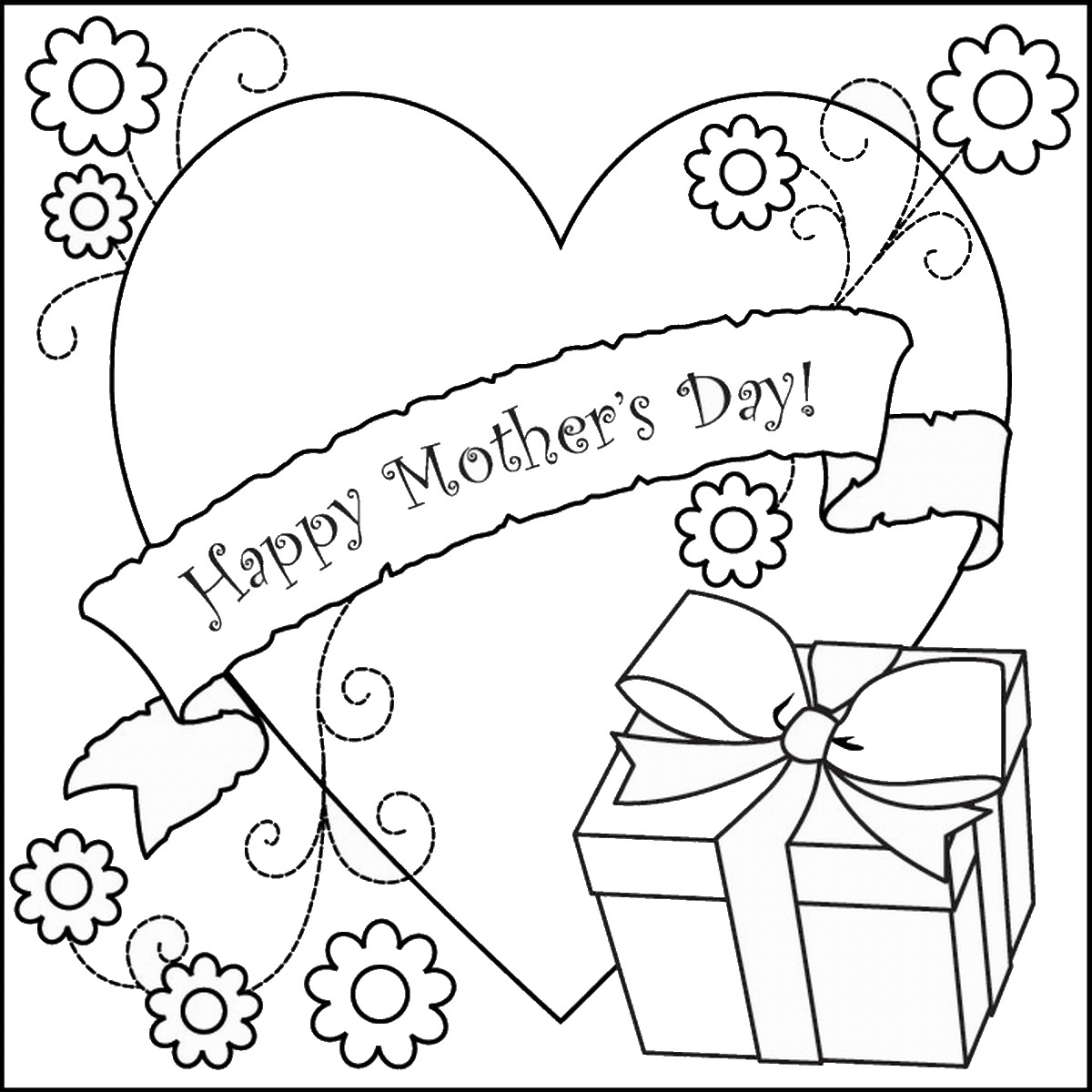 mothers day coloring pages online free