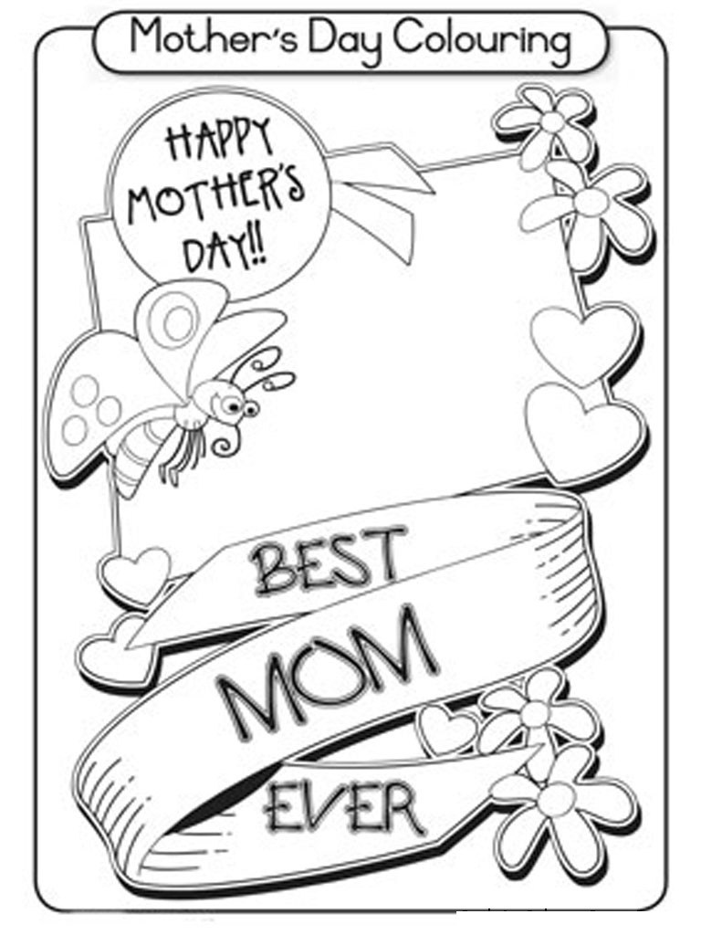 mothers day coloring pages print out