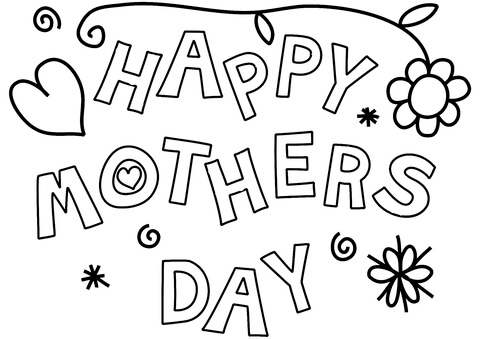 mothers day coloring pages printable